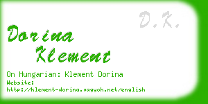 dorina klement business card